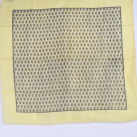 Liberty of London Yellow and Purple Paisley Silk Scarf – Classic Vintage Design - Picture 1 of 4